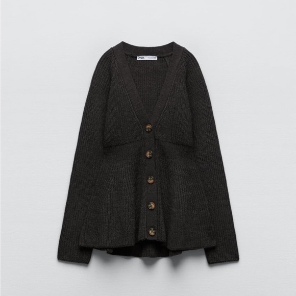 Zara fitted waist knit cardigan - Khaite style - Picture 2 of 12